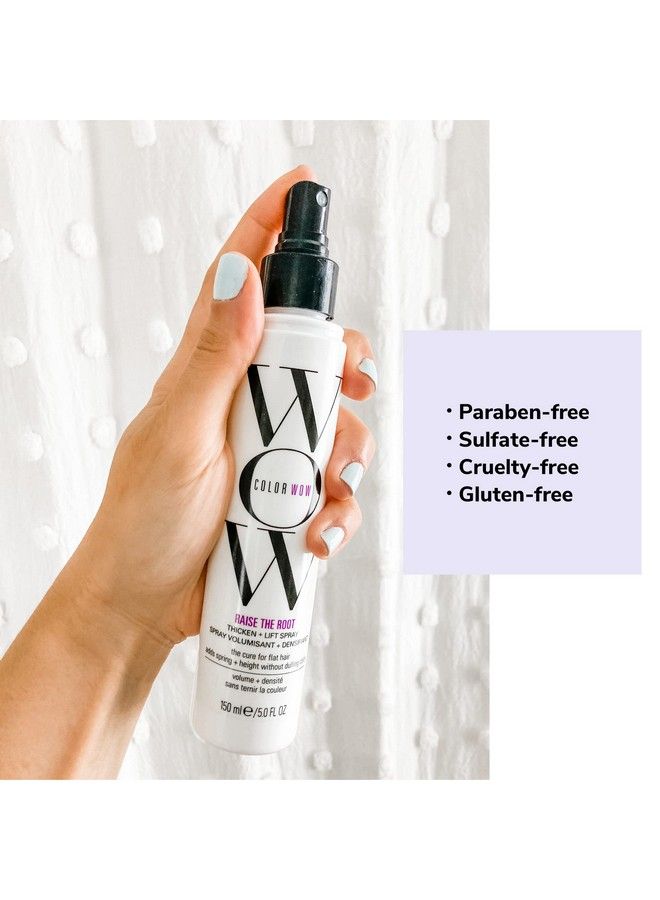 Raise The Root Thicken + Lift Spray Allday Root Lift + Volume On Wet Or Dry Hair; Never Sticky Or Stiff; Non Yellowing; Heat Protection; For All Hair Types Especially Fine Flat Hair