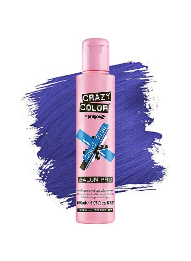 Hair Dye Vegan And Crueltyfree Semi Permanent Hair Color Temporary Dye For Prelightened Or Blonde Hair No Peroxide Or Developer Required (Carpri Blue)