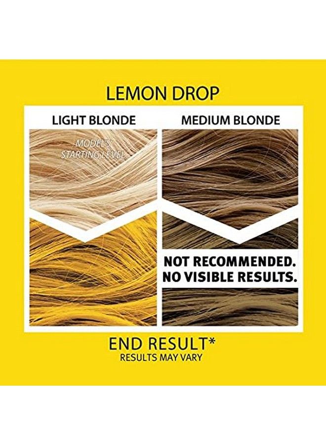 Lemon Drop Semipermanent Hair Color (Yellow) Complete Kit With Bleach & Gloves