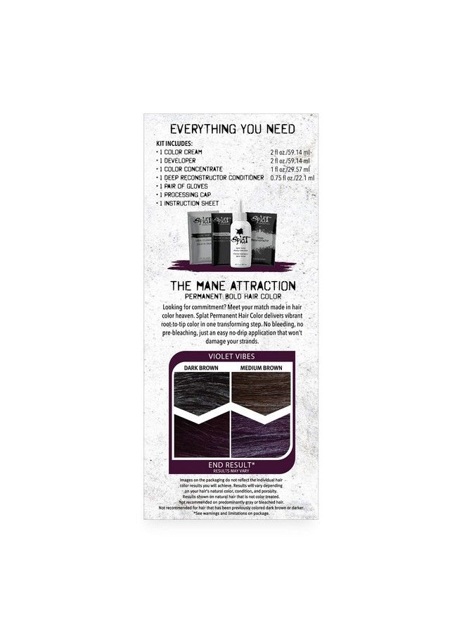 Violet Vibes Double Lift Permament Hair Dye Kit For Brunettes