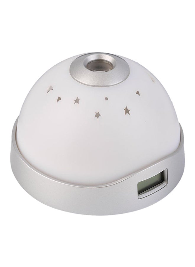 LED Star Alarm Clock White 2.6 x 3.8inch