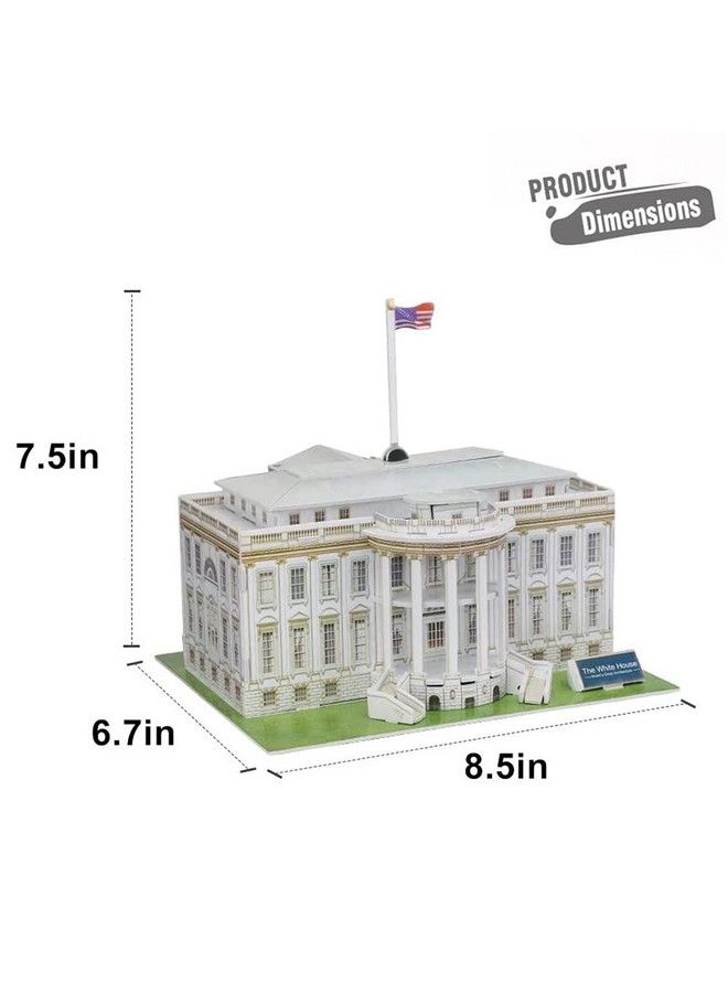 The White House 3D Puzzle Architectural Puzzles For Adults And Kids Building Model Diy Kit 35 Pieces