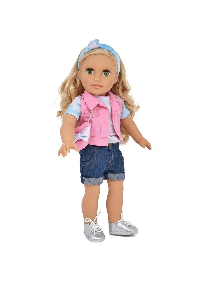 18 Inch Girl Doll Fashion Doll With Fine Blond Hair For Styling Clothes Shoes And Accessories Princess Doll For Girls And Kids