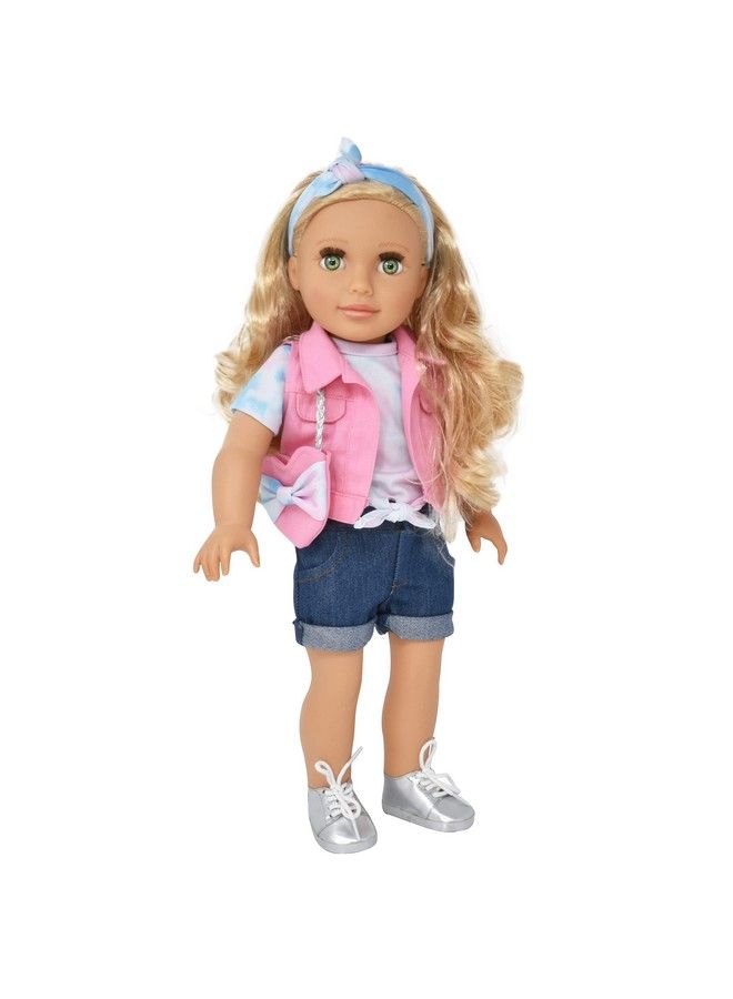 18 Inch Girl Doll Fashion Doll With Fine Blond Hair For Styling Clothes Shoes And Accessories Princess Doll For Girls And Kids