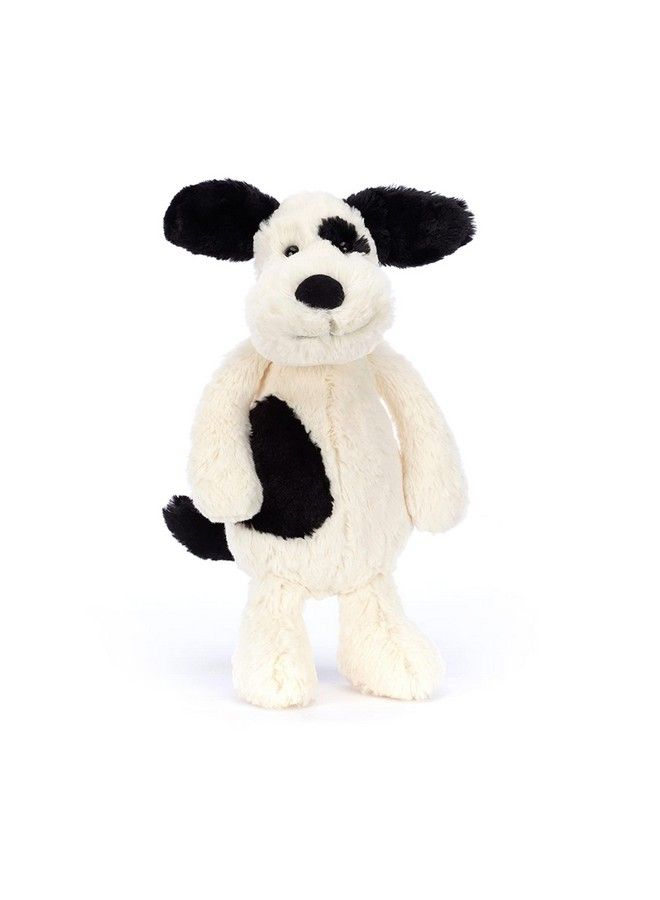 Bashful Black And Cream Puppy Stuffed Animal Medium 12 Inches