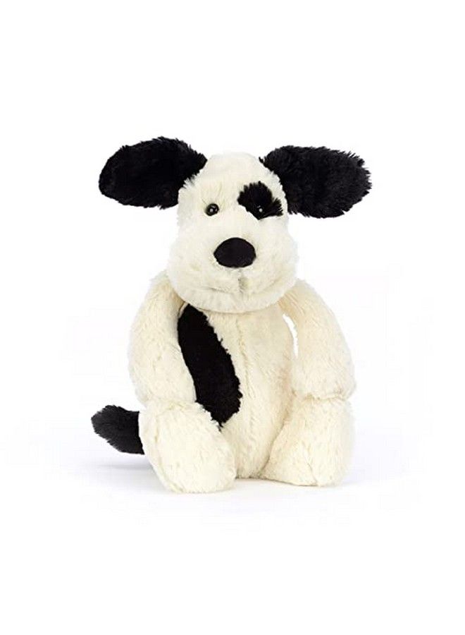 Bashful Black And Cream Puppy Stuffed Animal Medium 12 Inches