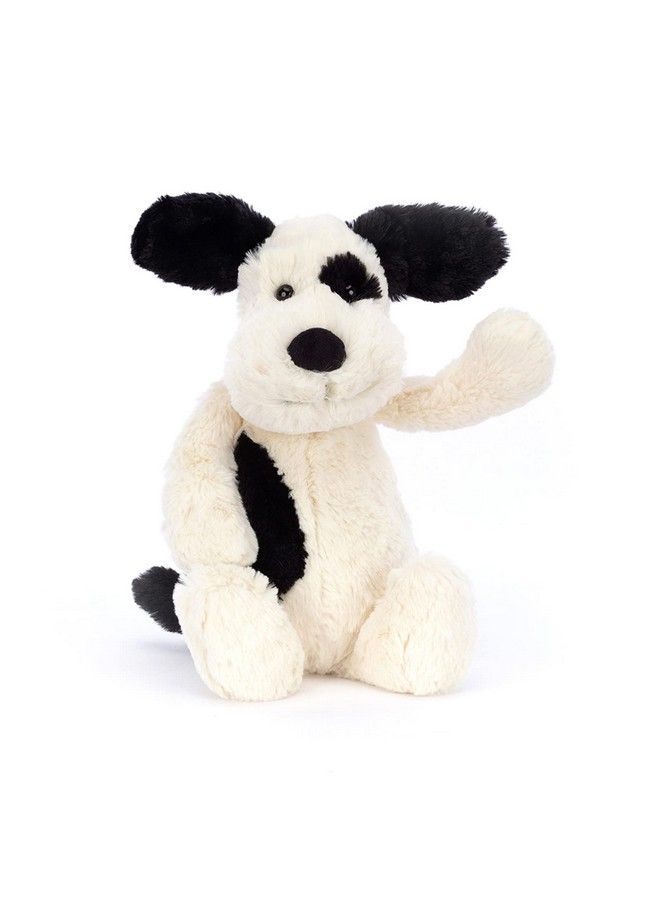 Bashful Black And Cream Puppy Stuffed Animal Medium 12 Inches
