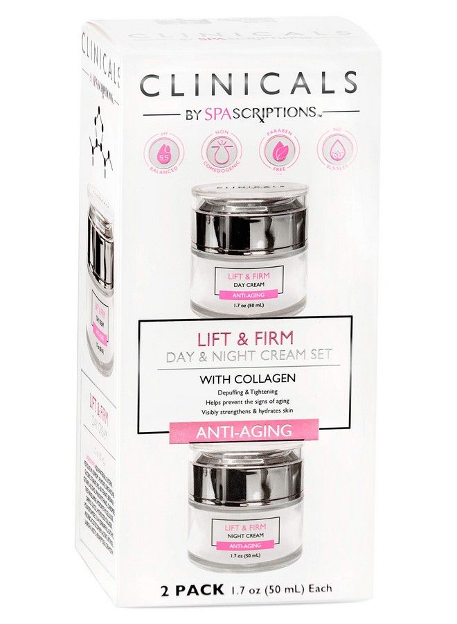 Clinicals Lift & Firm Day & Night Cream Set With Collagen 2 Pack (1.7Oz)