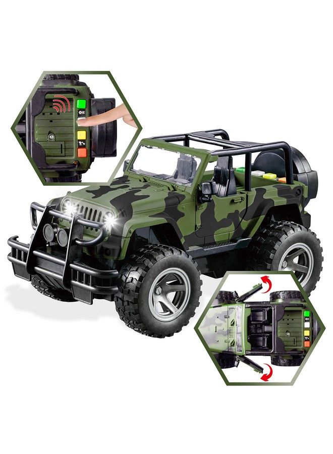 Military Vehicles Toy Set Of Friction Powered Transport Helicopter And Military Truck With Light And Sound Siren And Army Men Soldier Action Figures For Kids