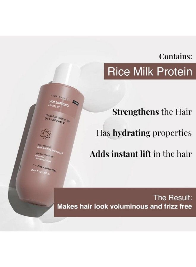 Volumizing Shampoo Voluminous Hair Upto 24 Hours Powered By Peptides & Rich Milk Protein Strong & Bouncy Hair Volume Shampoo For Thin & Flat Hair For Unisex 250Ml