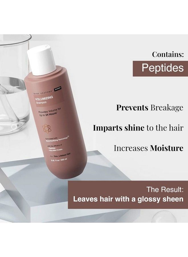 Volumizing Shampoo Voluminous Hair Upto 24 Hours Powered By Peptides & Rich Milk Protein Strong & Bouncy Hair Volume Shampoo For Thin & Flat Hair For Unisex 250Ml