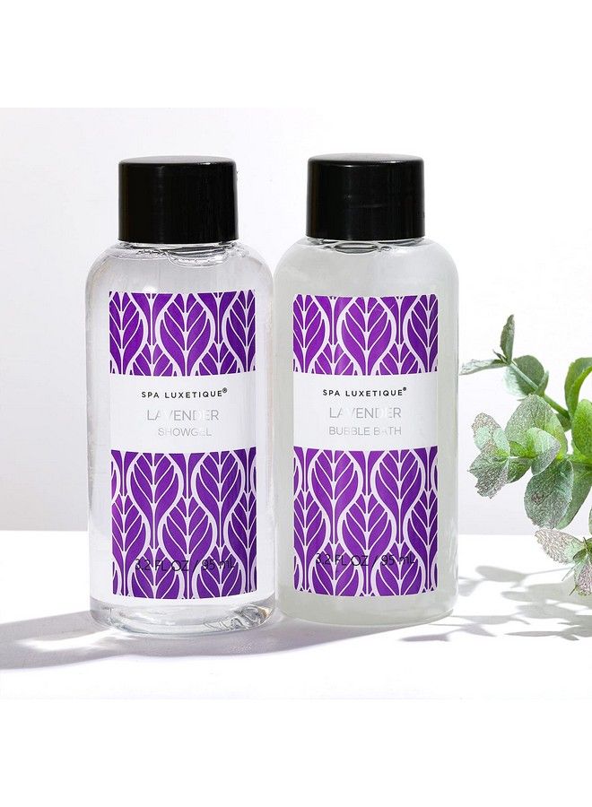 Lavender Bath Set Spa Set For Women Gift Relaxing Home Spa Kits Includes Body Lotion Shower Gel Bubble Bath Hand Cream Lavender Bath Set