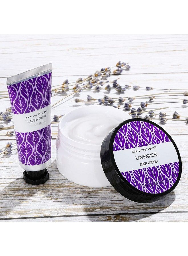 Lavender Bath Set Spa Set For Women Gift Relaxing Home Spa Kits Includes Body Lotion Shower Gel Bubble Bath Hand Cream Lavender Bath Set