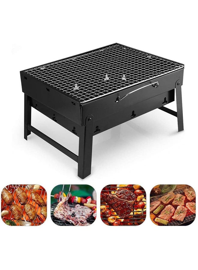 Portable BBQ Charcoal Grill Black 10x46x31cm