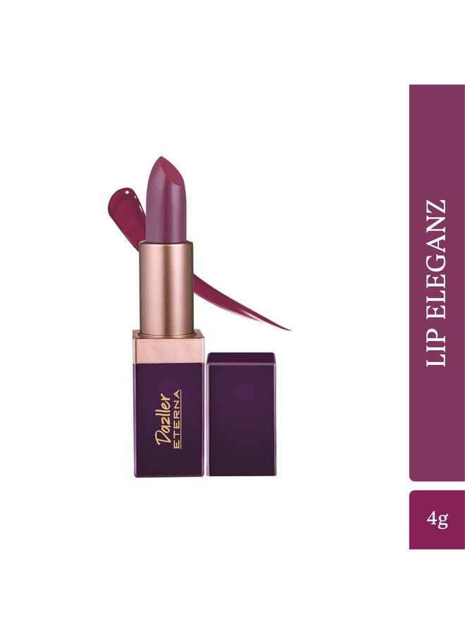 Eterna Lip Eleganz Lipstick 4G 1011 Purple Pink Creme Sheen Smudgeproof Lightweight Singlestroke Application Intense Pigmentation Enriched With Herbal Extracts Vegan Crueltyfree