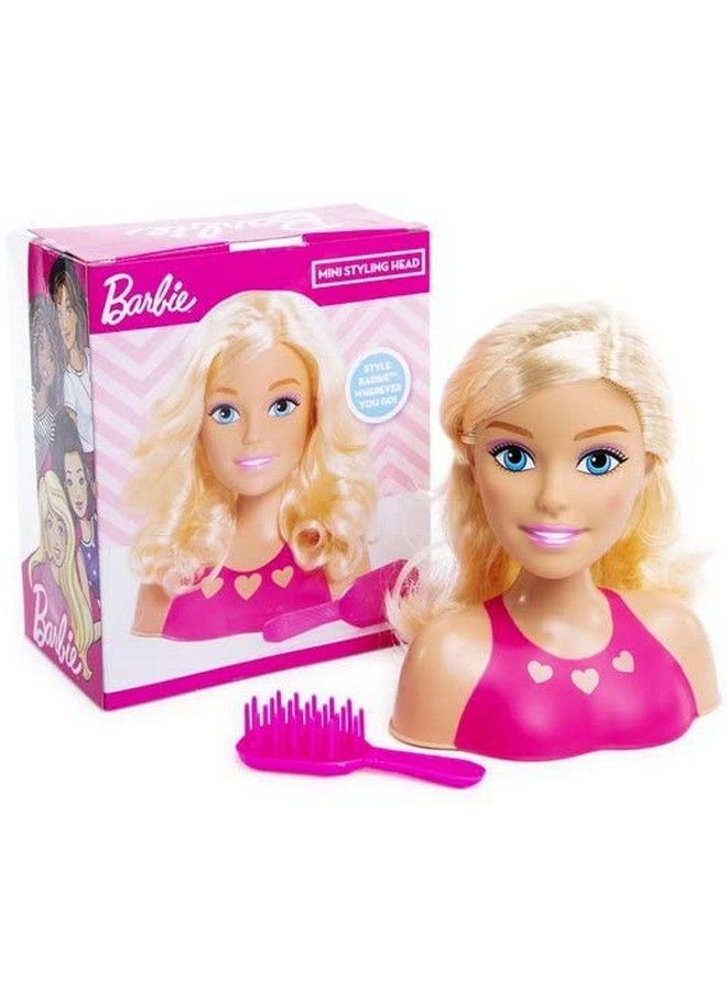 2Pc Barbie Doll Girls Mini Styling Head Pretend Play Dress Up Set