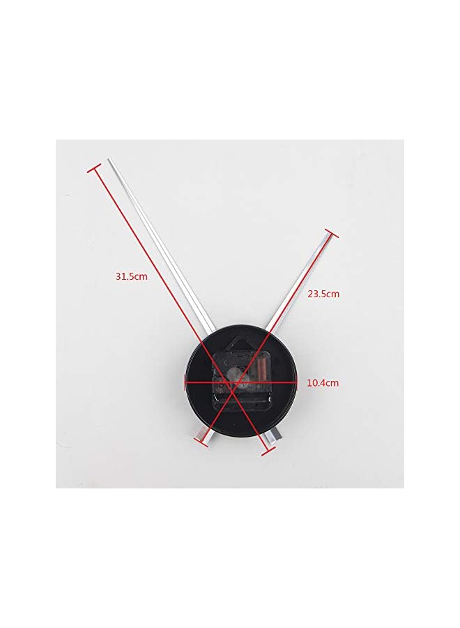 Clock Hands, Timelike DIY Large Clock Hands Needles Wall Clocks 3D Home Art Decor Quartz Clock Mechanism Accessories (Silver)