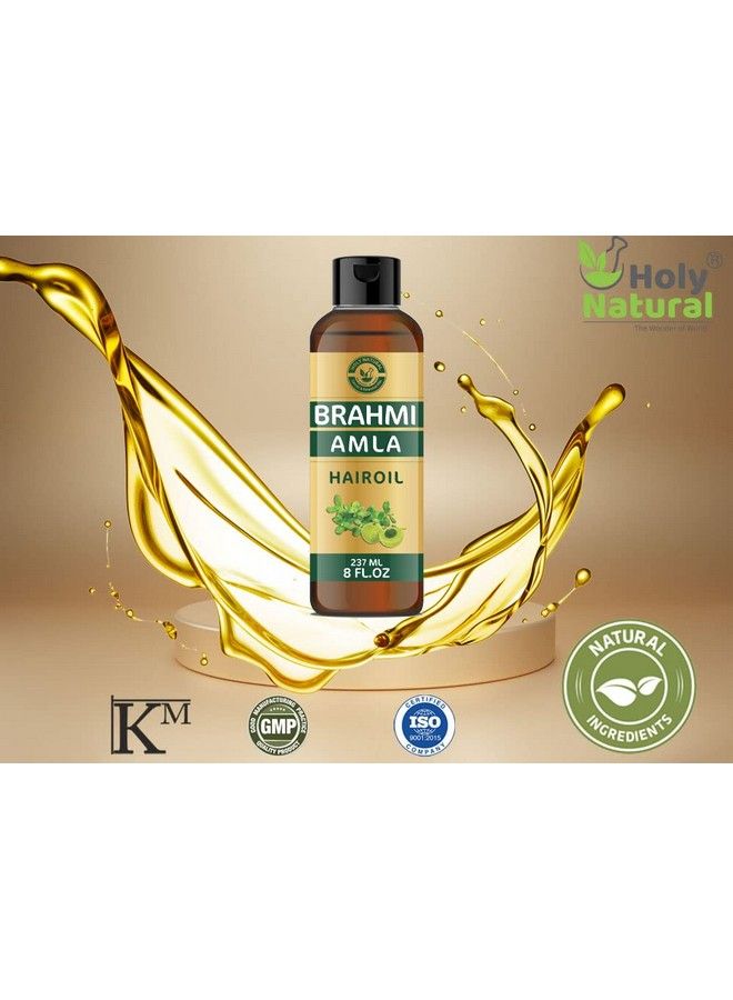 Holy Natural Brahmi Amla Hair Oil (237Ml) Brahmi With Indian Gooseberry Hair Oil For Hair Growth Strong & Healthy Hair.