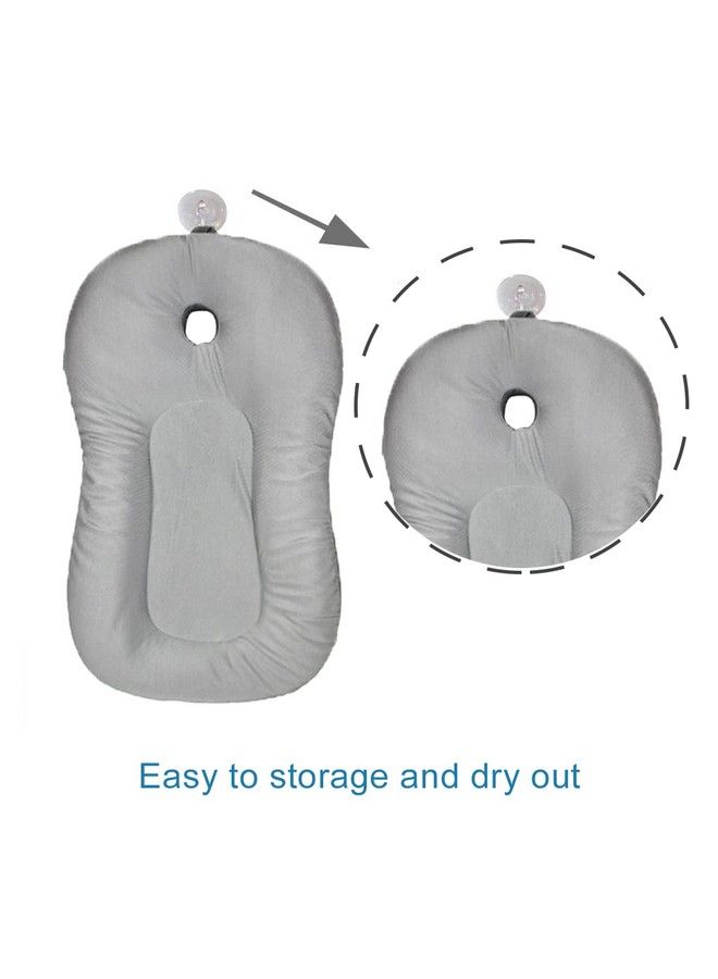 Baby Bath Mat Kakiblin Baby Bath Cushion Soft Antislip Bath Pad Toddler Bath Pillow Grey