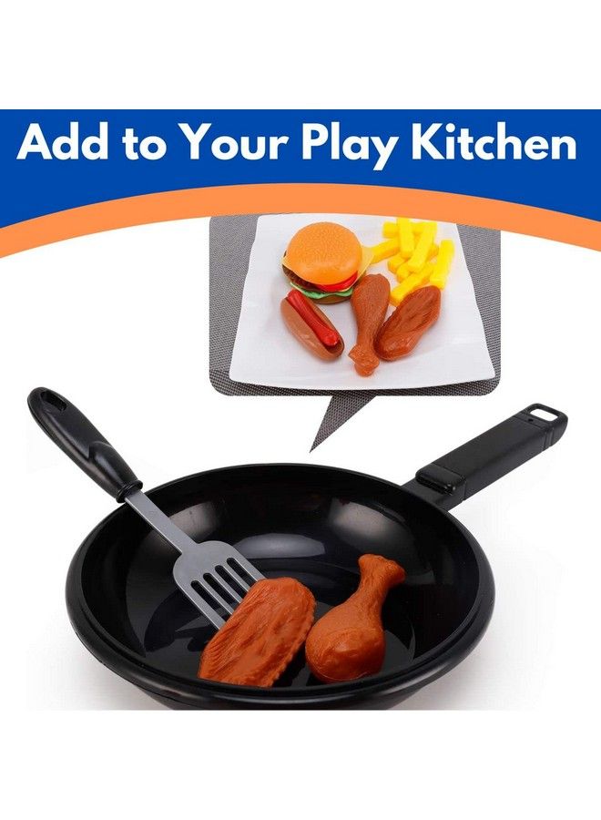 Play Food Kids Toy Set With Frying Pan And Spatula 25Piece Kitchen Cooking Pretend Play Toy Grill Set For Toddlers Kids