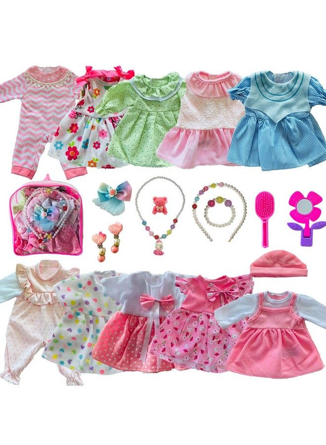 Baby Doll Dress Clothes Costumes 10Pcs Outfits For 1216Inch Doll With 9Pcs Doll Accessories For Doll And Girls
