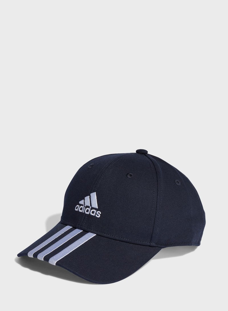 3 Stripes Cotton Twill Baseball Cap