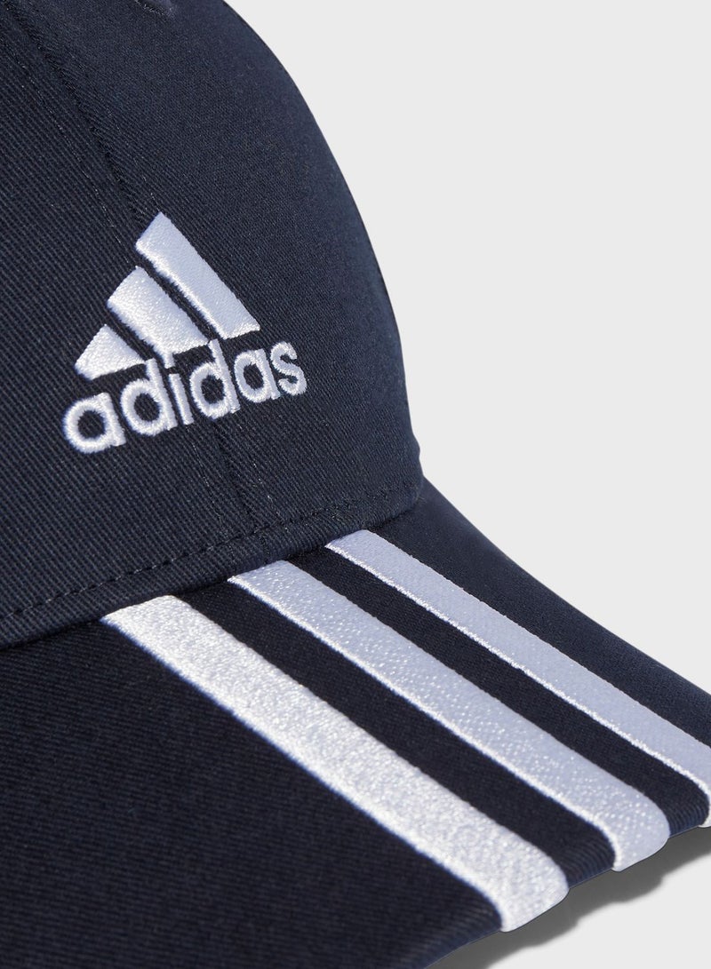 3 Stripes Cotton Twill Baseball Cap