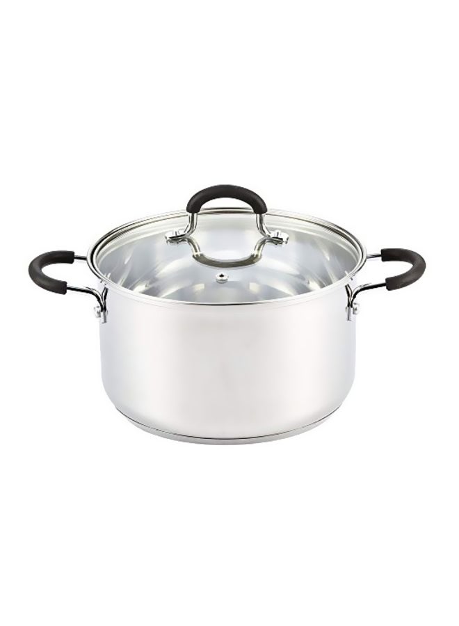 Stainless Steel Stockpot Silver 8.4x7.8x7.8inch