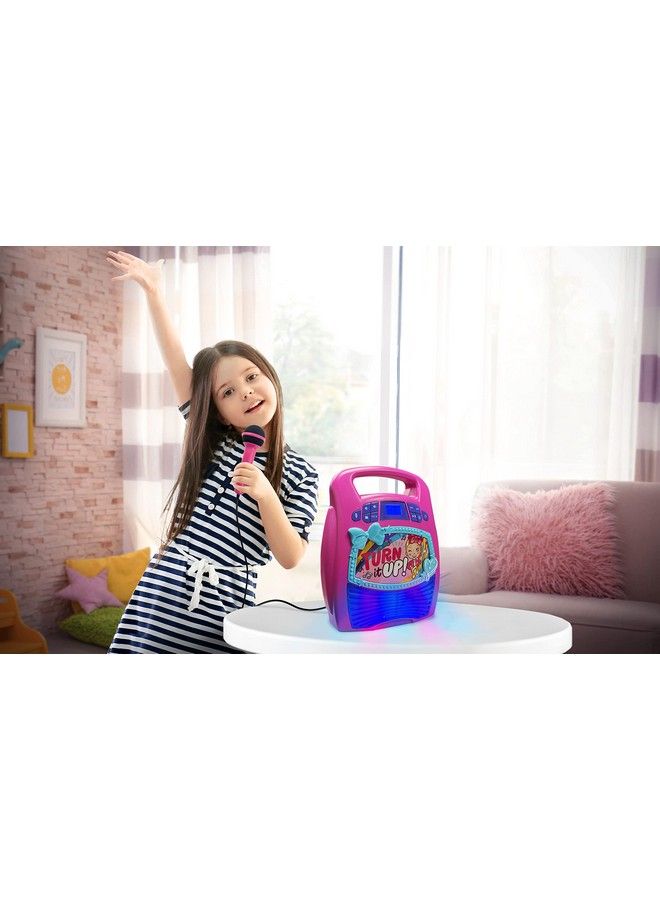 Jojo Siwa Bluetooth Karaoke Machine Portable Bluetooth Party Speaker With Microphone For Kids Speaker With Usb Port To Play Music