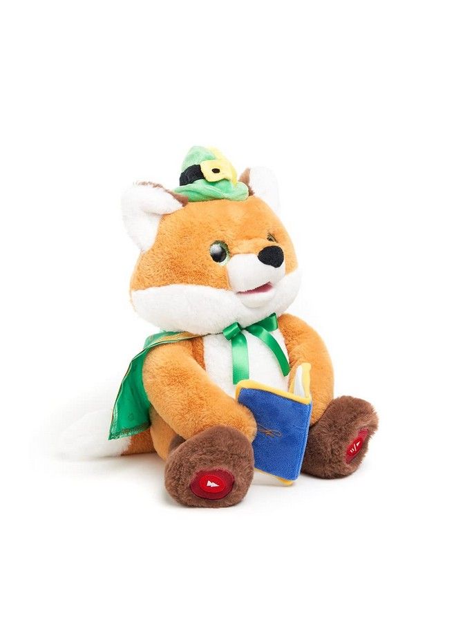 Sir Frederick The Storyteller ; Fox Animated Storytelling Stuffed Animal Plush Toy Reads 5 Fairy Tales Mouth Movement Swaying Motion Lights Up 12 Inches