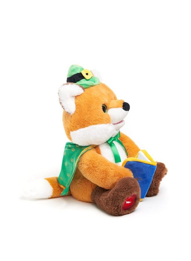 Sir Frederick The Storyteller ; Fox Animated Storytelling Stuffed Animal Plush Toy Reads 5 Fairy Tales Mouth Movement Swaying Motion Lights Up 12 Inches