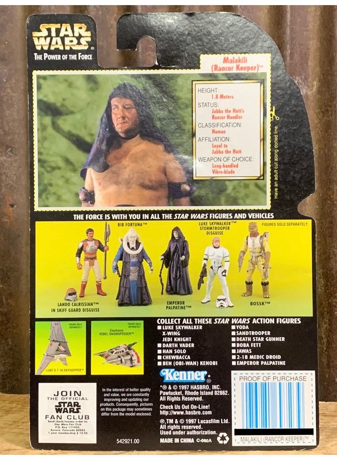 The Power Of The Force Freeze Frame Malakili (Rancor Keeper) Action Figure 3.75 Inches