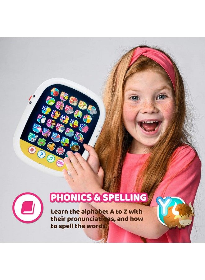Touch & Learn Tablet Educational Tablet Toy To Learn Alphabet Shapes Words Music And Quiz Games ; Toddlers Ages 25 ; Kids 2 3 4 5 Years Old Boy Girl Birthday Gift Present