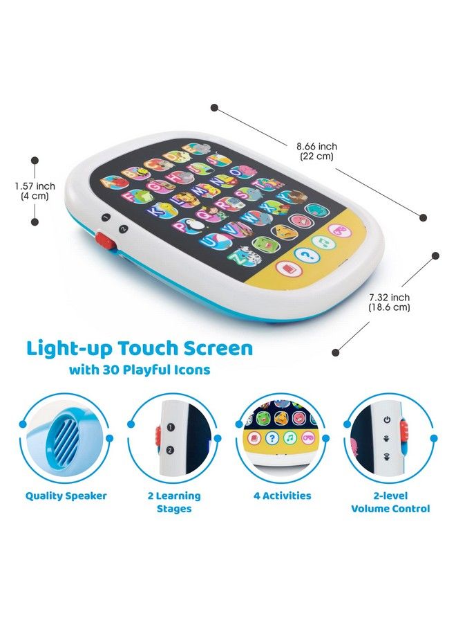 Touch & Learn Tablet Educational Tablet Toy To Learn Alphabet Shapes Words Music And Quiz Games ; Toddlers Ages 25 ; Kids 2 3 4 5 Years Old Boy Girl Birthday Gift Present