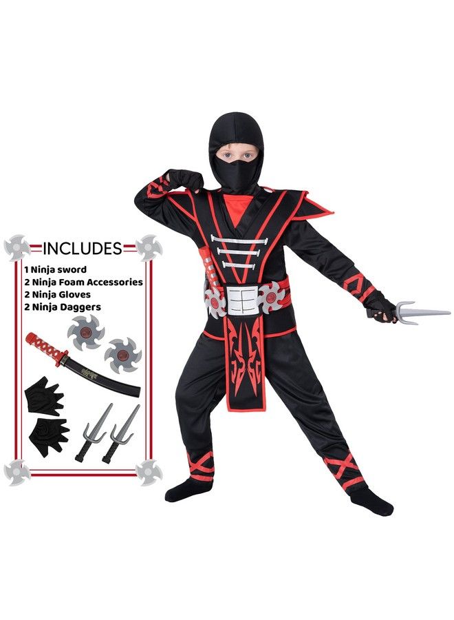 Child Boy Red Ninja Samurai Costume (Small (57Yr))