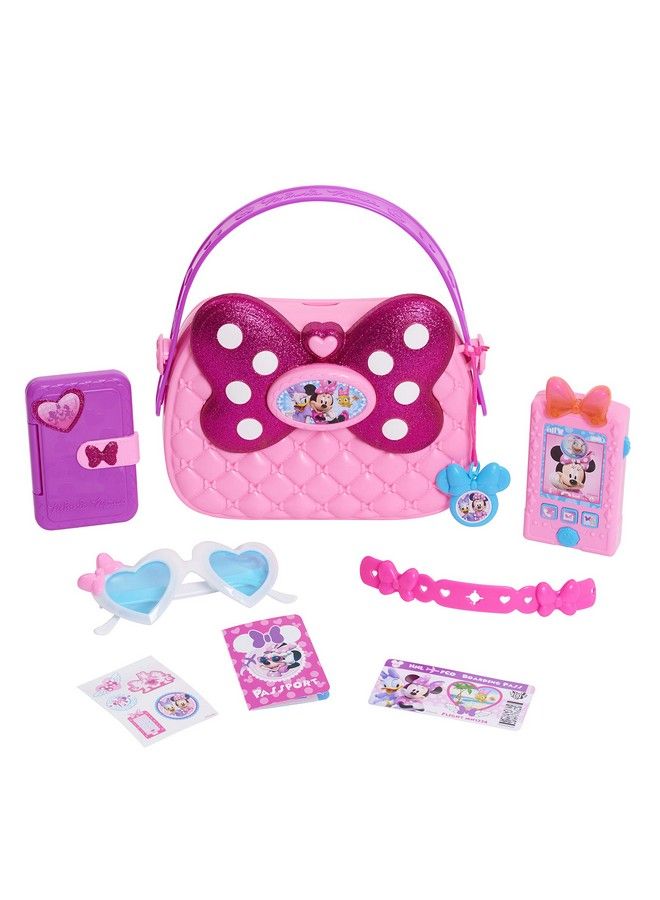 Disney Junior Happy Helpers Bag Set 9 Piece Pretend Play Purse With Lights And Sounds Cell Phone Sunglasses And Accessories By Just Play