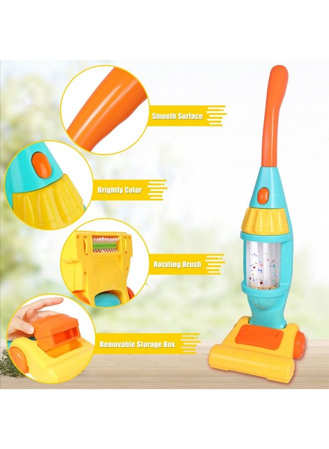 Kids Vacuum Cleaner Toy For Toddler Toy Vacuum Cleaner With Light & Realistic Sounds Pretend Role Play Household House Keeping Kids Cleaning Set Playing Learning Toys For Children Girls Boys