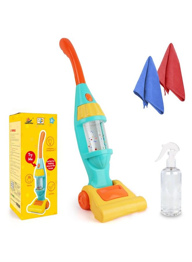 Kids Vacuum Cleaner Toy For Toddler Toy Vacuum Cleaner With Light & Realistic Sounds Pretend Role Play Household House Keeping Kids Cleaning Set Playing Learning Toys For Children Girls Boys