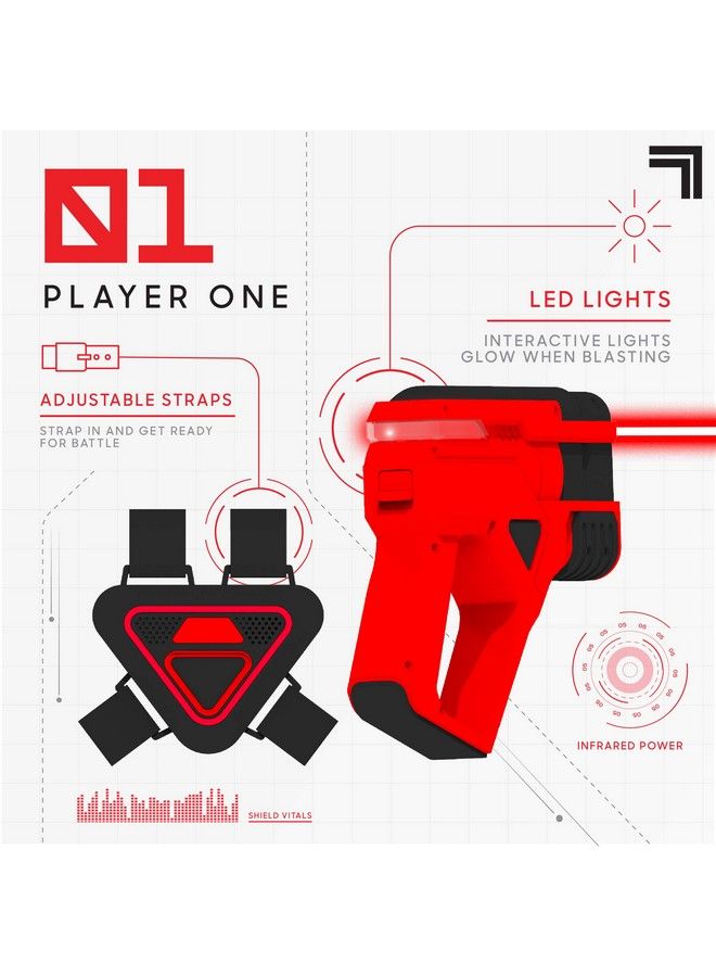 Twoplayer Toy Laser Tag Gun & Vest Armor Set For Kids Safe For Children And Adults Indoor & Outdoor Battle Games Combine Multiple Sets For Multiplayer Freeforall!