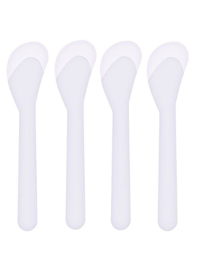 50 Pcs 5 Inch Plastic Cosmetic Spatula Transparent Professional Makeup Tools Facial Cream Mask Spatula Spoon For Makeup Diy Mixing And Sampling