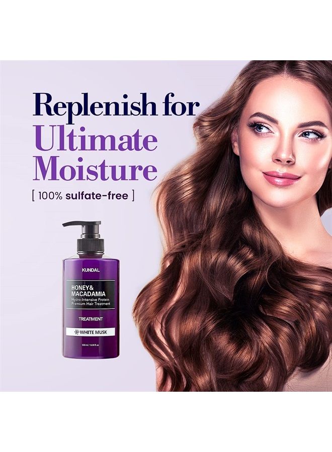 KUNDAL Honey&Macadamia Hydro-Intensive Protein Premium Nature Hair Treatment(Fuzzy Navel) 500ml