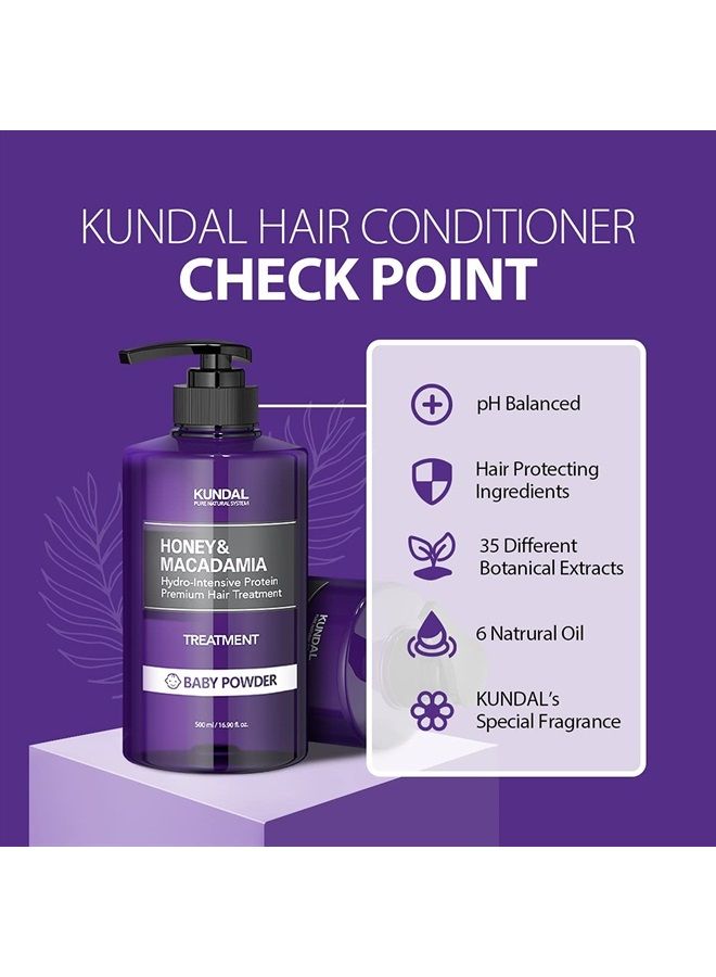 KUNDAL Honey&Macadamia Hydro-Intensive Protein Premium Nature Hair Treatment(Fuzzy Navel) 500ml