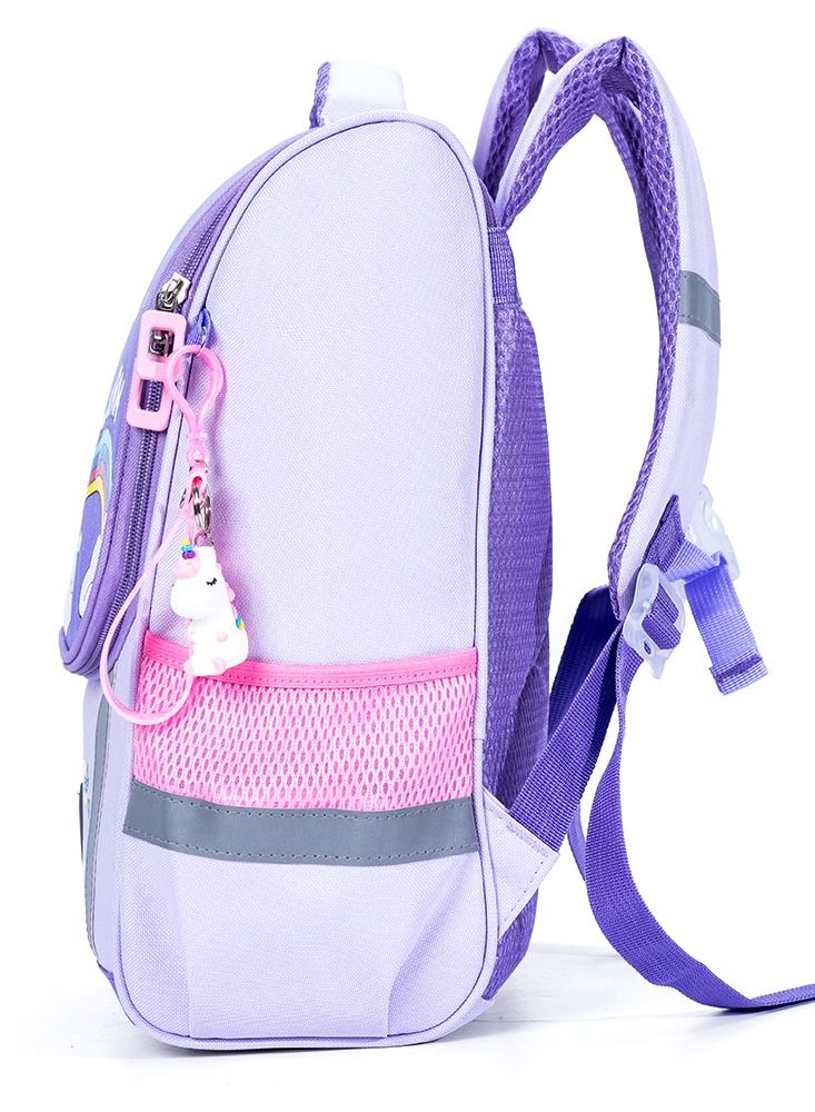 School Bag Unicorn With Trolley - Prince Purple