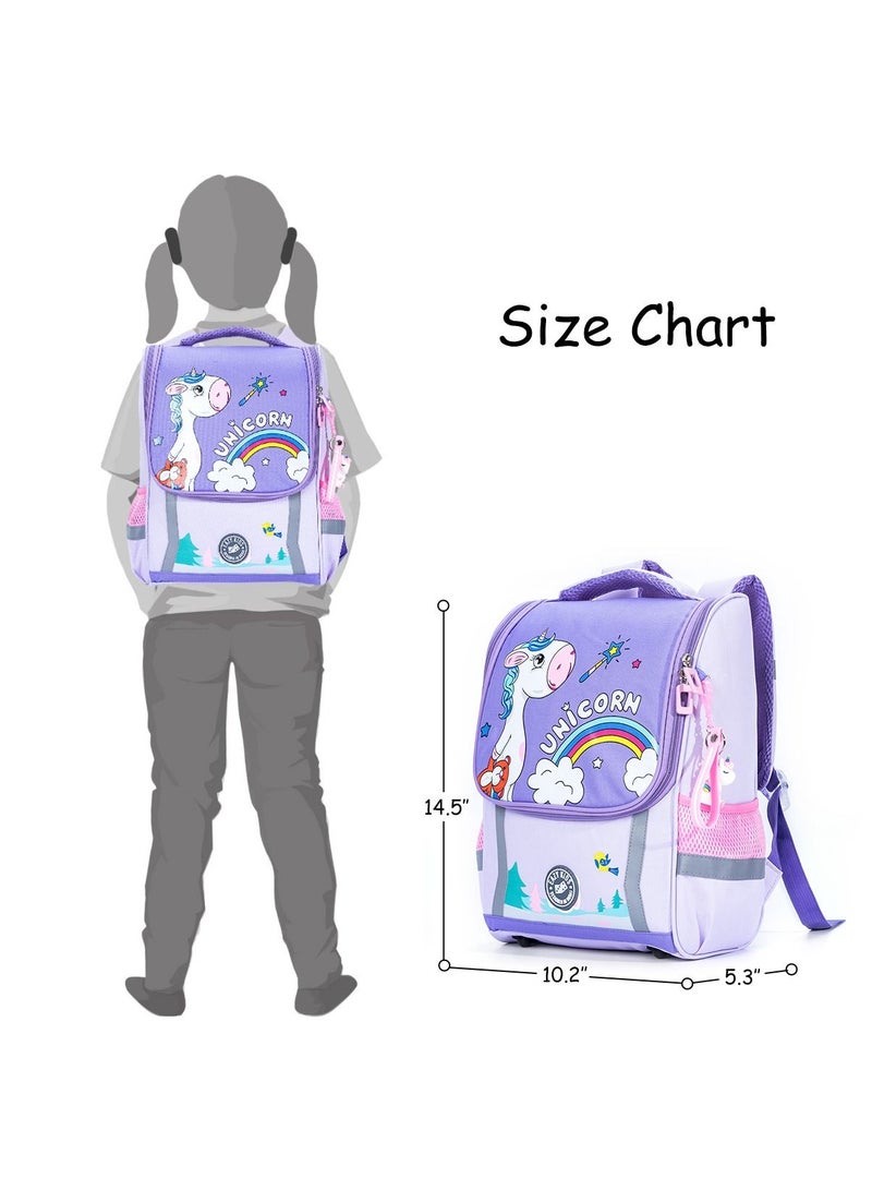 School Bag Unicorn With Trolley - Prince Purple