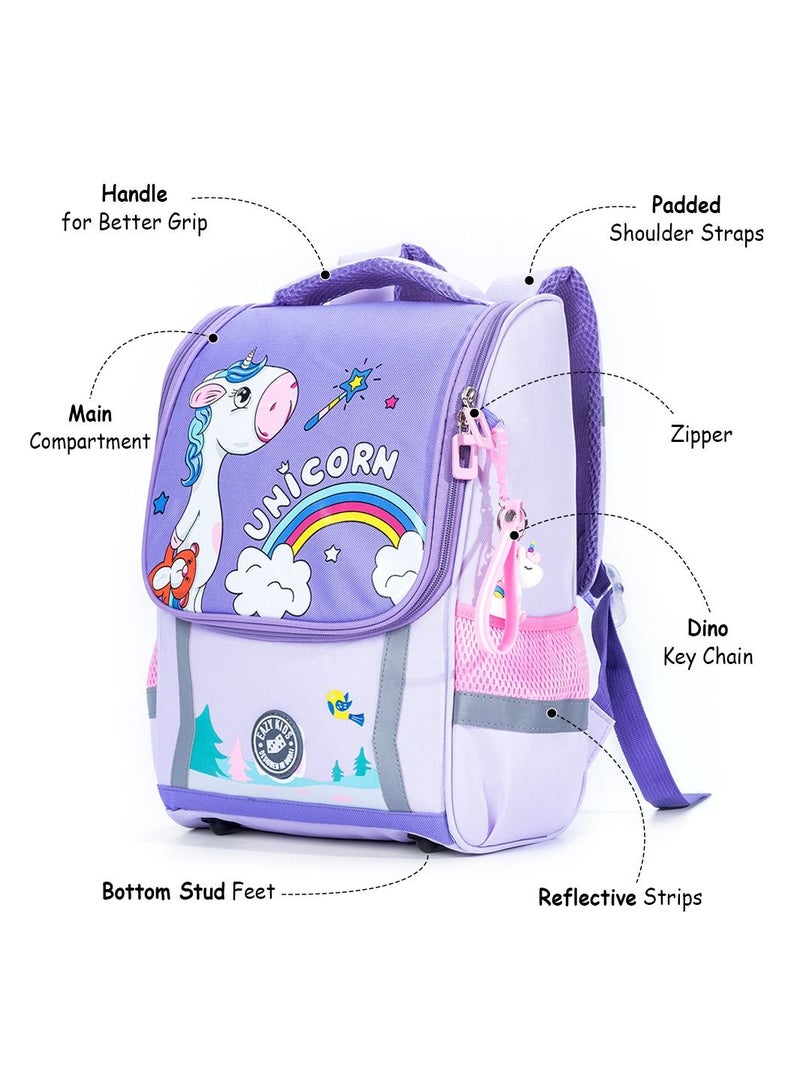 School Bag Unicorn With Trolley - Prince Purple