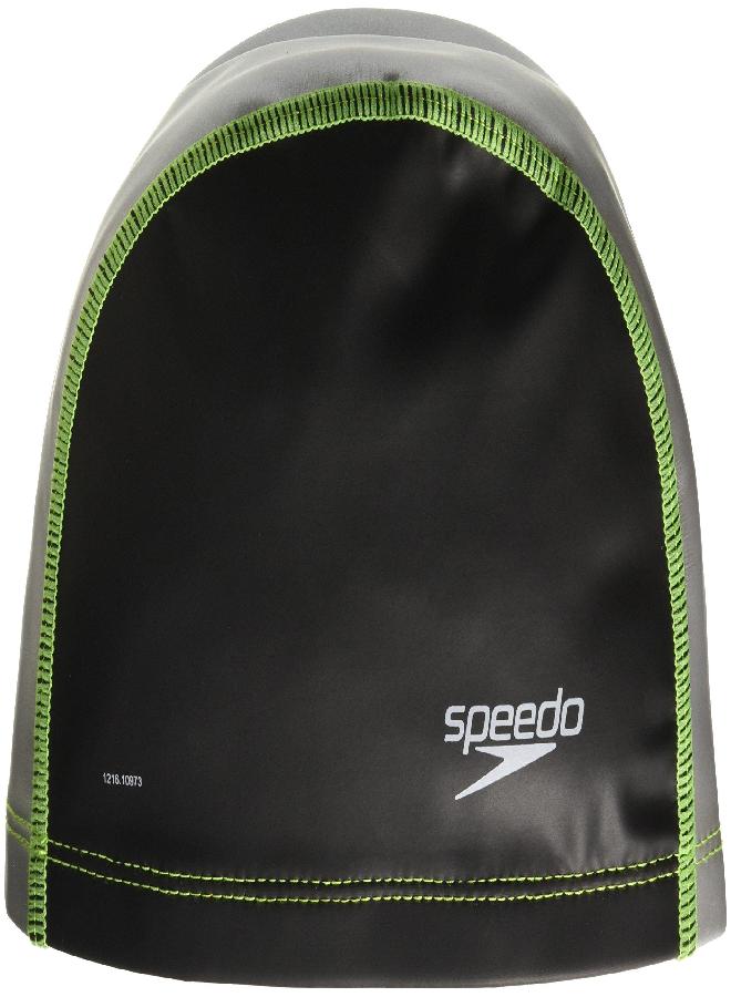 Unisex-Adult Swim Cap Stretch Fit Black/Silver, Small/Medium