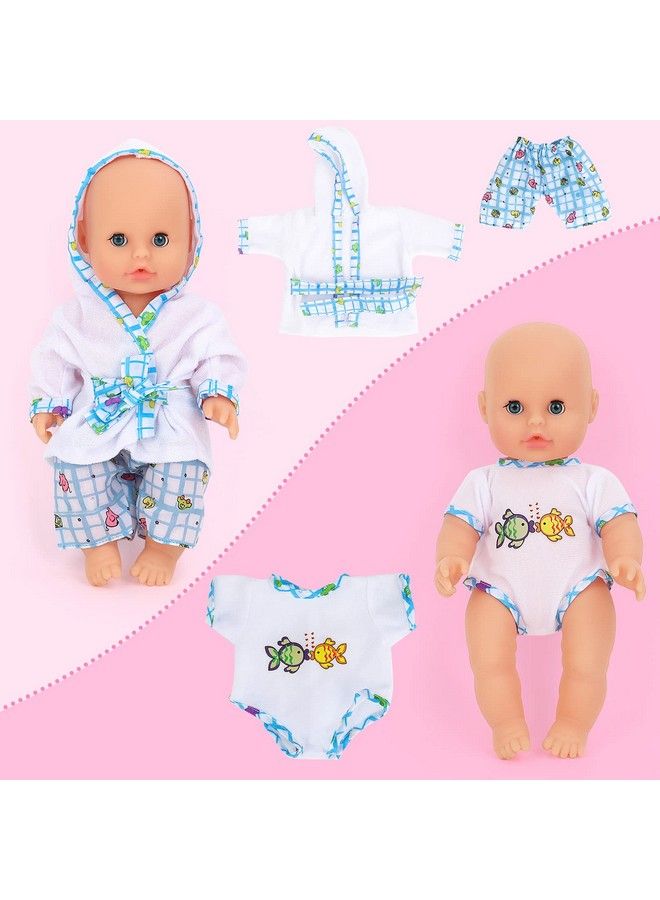 Baby Doll Set With Bathtub11Pcs Newborn Doll Bath Set Real Working Bathtub With Detachable Shower Spraytoy Gift Set For 3+ Years Old Kids