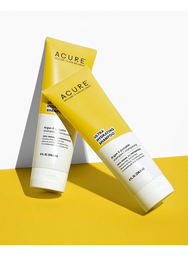 Ultra Hydrating Shampoo & Conditioner Duo 100% Vegan With Argan Oil & Pumpkin Ultra Moisturizing 8 Fl Oz (Pack Of 2)