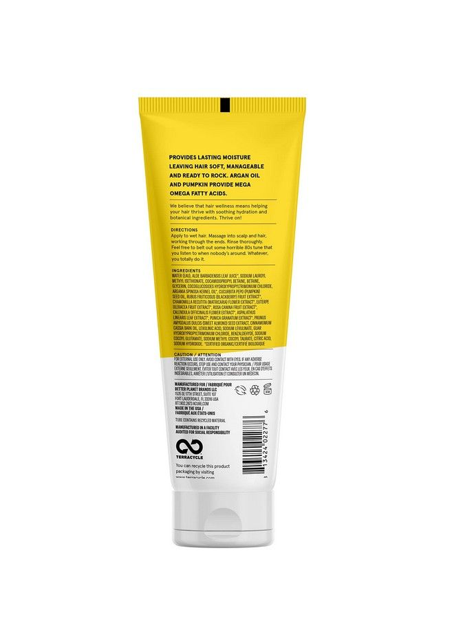 Ultra Hydrating Shampoo & Conditioner Duo 100% Vegan With Argan Oil & Pumpkin Ultra Moisturizing 8 Fl Oz (Pack Of 2)