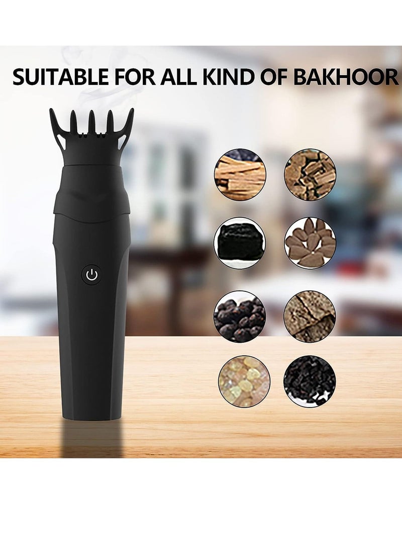 Electronic Portable Incense Burner With Hair Comb Black ‎340grams